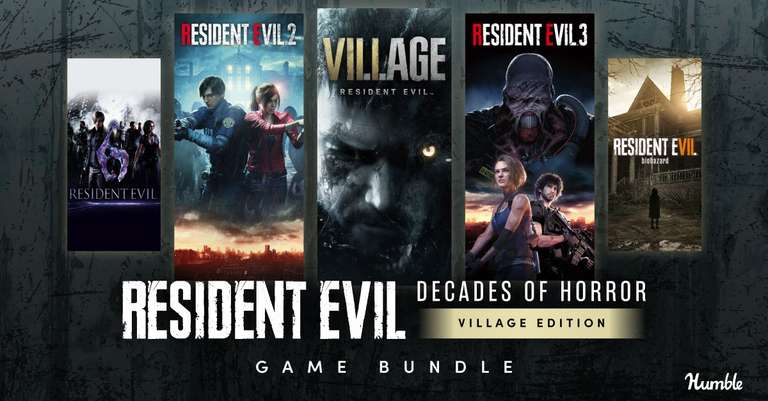 "Humble Resident Evil: Decades of Horror - Village Edition Bundle" (PC) 11 Resident Evil Games inkl. Resident Evil 2 + 3 Remake, Village, ..