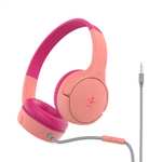 Belkin SoundForm Mini On-Ear-Kopfhörer mit Kabel für Kinder in Blau, Rosa und Schwarz