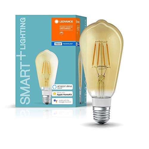 LEDVANCE Smarte LED-Lampe mit Bluetooth Mesh Technologie, Filament Edison Gold