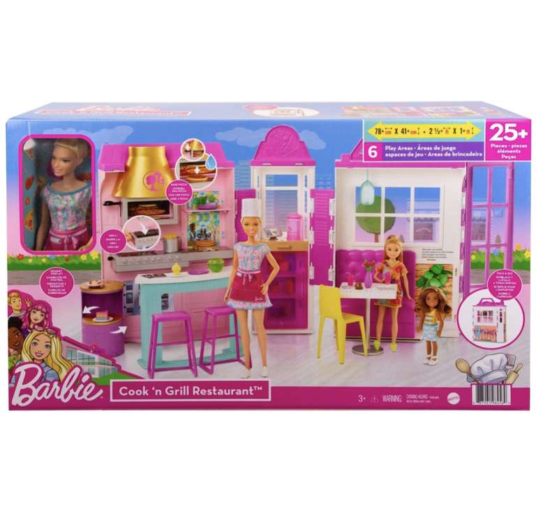 Barbie Köchin mit Restaurant Spielset