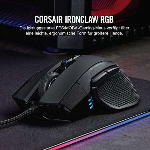 Corsair Ironclaw RGB Optisch FPS/MOBA Gaming Maus
