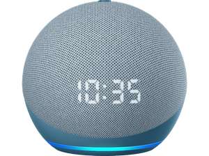 Amazon Echo Dot 4, blaugrau mit Uhr