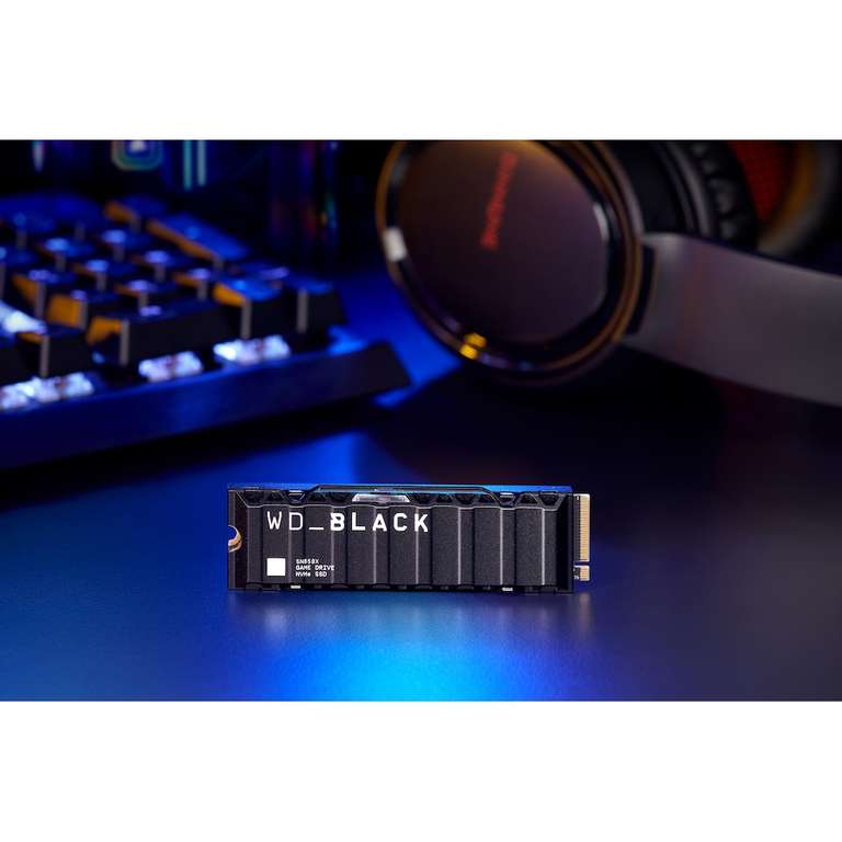 WD_BLACK SN850X NVMe SSD 2 TB M.2 2280 PCIe 4.0 mit Kühlkörper - Kompatibel mit der Playstation 5 (Bestellung in den Stores Wien)