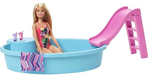 Mattel Barbie Pool und Puppe blond