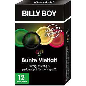 Billy Boy Kondome Mix-Sortiment Pack, Farbige und Perlgenoppte, 12er Stück