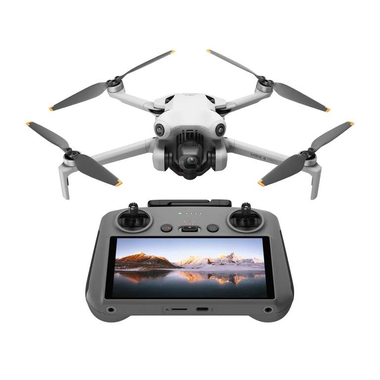 DJI Mini 4 Pro (DJI RC 2 Fernsteuerung), faltbare Mini-Drohne mit 4K-Kamera, unter 249 g, 34 Minuten Flugzeit, 20 km Video-Übertragung