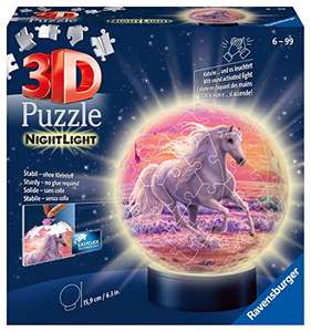 Ravensburger 3D Puzzle 11843 - Nachtlicht Puzzle-Ball Pferde am Strand