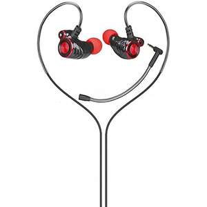 HP DHE-7003 In-Ear Earphones with Volume Adjustment and Microphone - Black