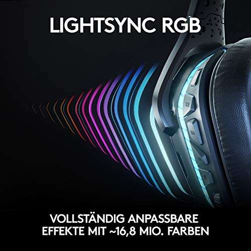 Logitech G935 kabelloses Gaming-Headset mit LIGHTSYNC RGB, 7.1 Surround Sound, DTS Headphone:X 2.0, 50mm Treiber - WHD "Wie neu"