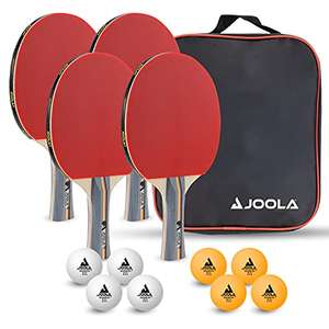 Joola Tischtennisschläger Rosskopf Attack Set aus 4 Schlägern. 8 Bälle & Transporttasche