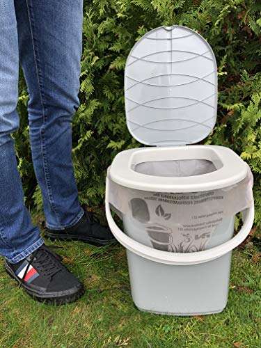 BranQ - Home essential Mobile Campingtoilette 22 Liter inklusive 40 Stück Bio Toilettenbeutel