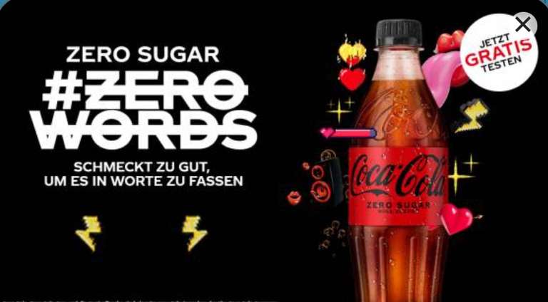 Scondoo: 100% Cashback auf Coca Cola Zero 0,5 L