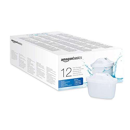 Amazon Basics Wasserfilterkartusche, Brita Maxtra+ Compatible | 12er packs