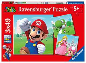 Ravensburger Kinderpuzzle - Super Mario - 3x49 Teile