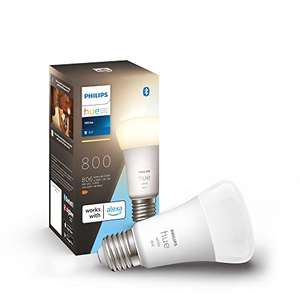(Personalisiert/Amazon Lotterie) Philips Hue White E27 Smart Lampe mit 806lm