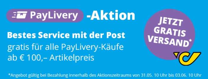 [Willhaben] Gratis Versand mit PayLivery über die Post ab 100€ Artikelpreis