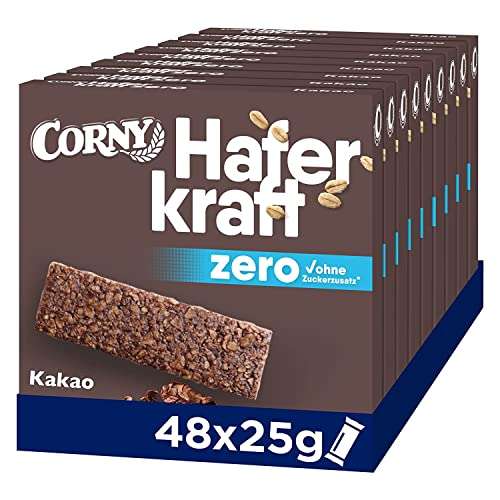 48Stk. Corny Riegel Haferkraft Zero, Kakao oder Haselnuss