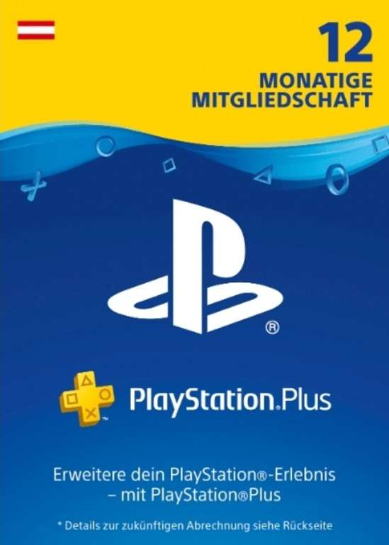 Playstation Plus 12 Monate für Österreich