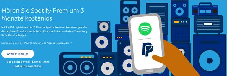 3 Monate Spotify kostenlos über PayPal (Neukunden)