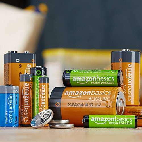 100x Amazon Basics AA oder AAA Alkalibatterien, 1,5 V