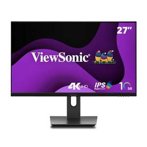 ViewSonic VG2762-4K 27" 4K IPS-Monitor, HDMI x2, DisplayPort, entspiegelt, VESA-kompatibel, 10-bit, HDR10, 3840 x 2160