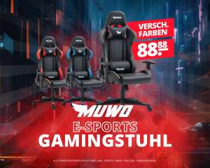 MUWO "Focus" E-Sports Gamingstuhl in 3 versch. Farben