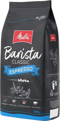 Melitta Barista Espresso oder Crema Forte, Ganze Kaffeebohnen, Stärke 4 bzw. 5, 1kg