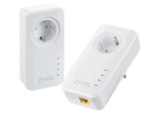 2x Zyxel G.hn 2400 Mbps Powerline Pass-thru Gigabit Ethernet-Adapter