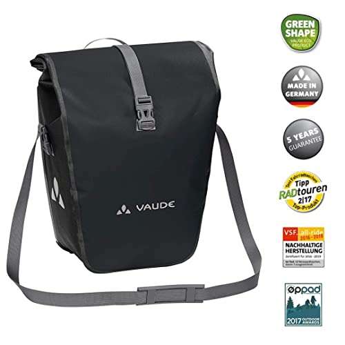 Vaude Aqua Back Fahrrad-Doppel-Gepäcktasche, schwarz