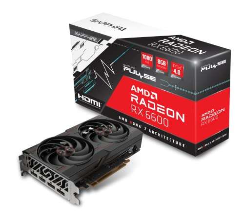 Sapphire Pulse Radeon RX 6600, 8GB GDDR6, HDMI, 3x DP