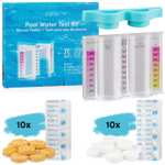 Pooltester Chlor und pH: 3er Starter Set mit Test Container, 10 Phenol Red Tabletten, 10 DPD1 Tabletten / Nachfüllset um 3,90€