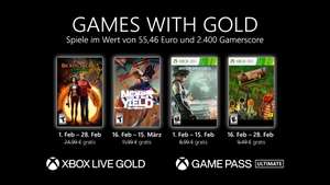 Xbox: Games with Gold gratis ab 01.02. (siehe Foto) mit aktiver Xbox Live Gold/Game Pass Mitgliedschaft