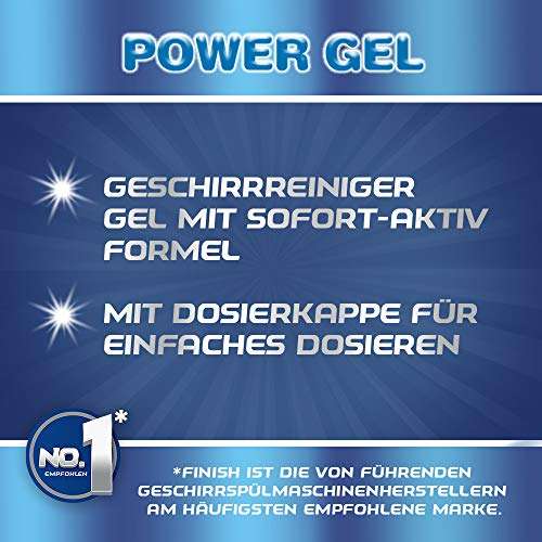 Finish Classic Power Gel, phosphatfrei – Geschirrspülmittel für die Spülmaschine – Sparpack mit 4 x 1,5 l