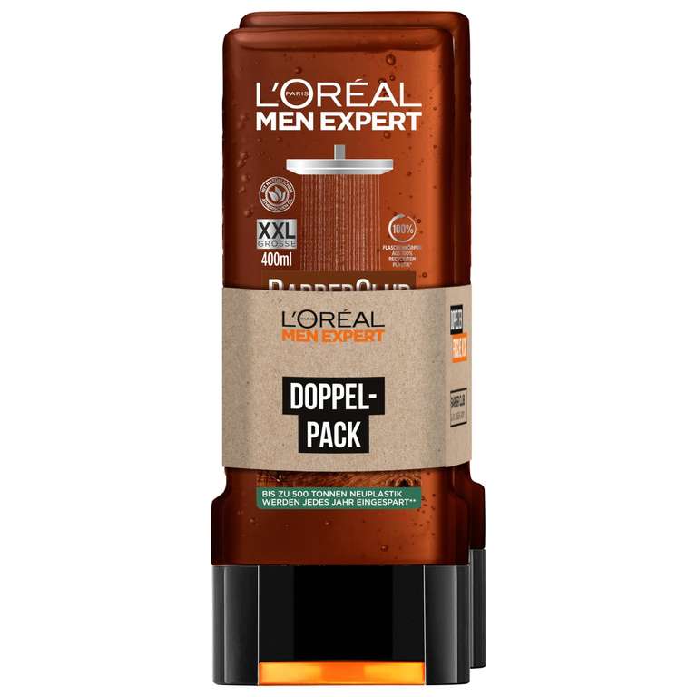 2x 400ml L'Oréal Men Expert XXL Duschgel und Shampoo Barber Club