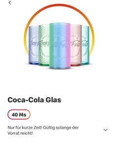 Coca Cola Glas für 40 MS oder zu jedem McMenü gratis dazu
