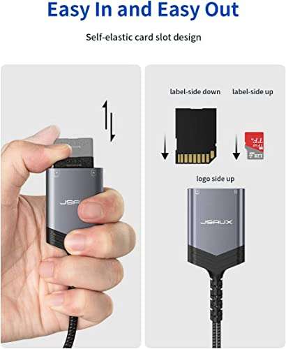 JSAUX USB 3.0 Kartenleser für SD + microSD Speicherkarten (und Verwandte)