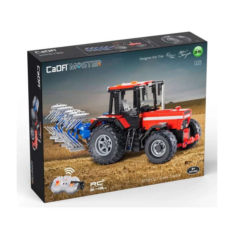 CaDA MASTER Serie C61052W Farm Traktor, 1:17, 1675 Teile