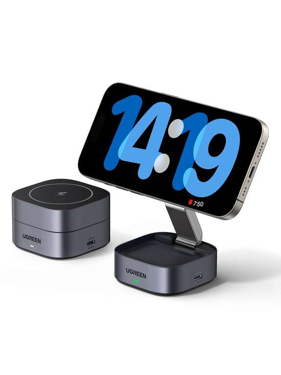 UGREEN Faltbare 2in1 Ladestation kompatibel mit MagSafe für iPhone und AirPods