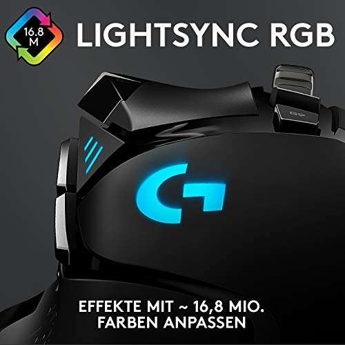 Logitech G502 HERO High-Performance Gaming-Maus mit HERO 25K DPI optischem Sensor, RGB-Beleuchtung
