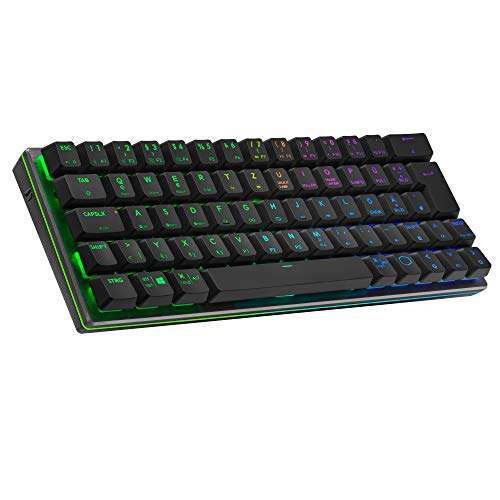 Cooler Master SK622 Gaming-Tastatur, 60%-Konfiguration, mechanische Schalter mit niedrigem Profil, RGB-Beleuchtung