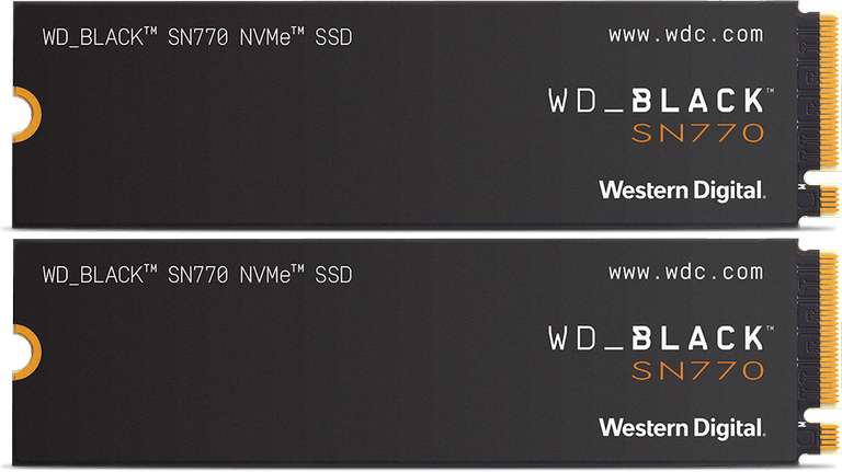 (Corporate Benefits) 2x Western Digital WD_BLACK SN770 NVMe SSD 2TB, M.2