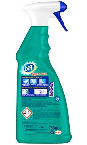 3x Biff Hygiene Total, Badreiniger, 750 ml, entfernt 99,9% der Bakterien und spezielle Vieren*