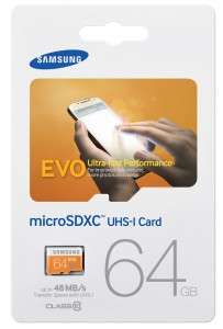 Samsung "EVO" microSDXC (64 GB, 48MB/s) um 16 € - 48% sparen