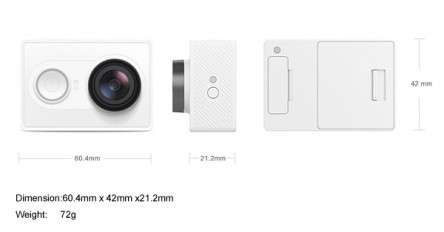 [Banggood] Xiaomi Yi Ambarella WIFI Action Camera für 63,53€