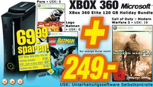 XBox 360 Elite 120GB Holiday Bundle + Call of Duty 6 - Modern Warfare 2 für 249€