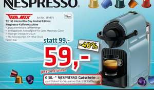 Nespresso Maschine Turmix TX 155 blue um €59,00 inkl €30,- Nespresso Gutschein!