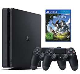 Amazon.de: Playstation 4 Slim, 500GB + 2. Controller für 219€ oder zusätzlich mit Horizon Zero Dawn für 255,99€