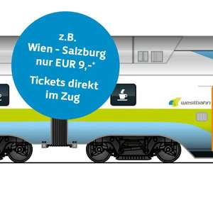 Westbahn Testwochen jedes Ticket 9€ - nur mit Bahnkarte