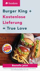 Foodora: GRATIS Lieferung bei Burger King