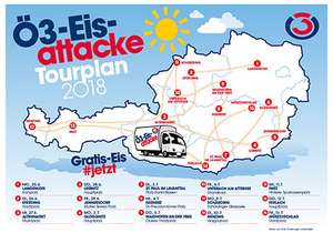 GRATIS Schöller Eis in ganz Österreich - „Ö3-Eisattacke 2018“ (25.6-13.7.2018)